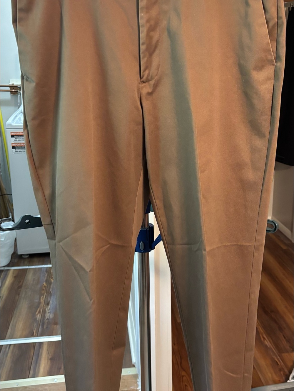 David Taylor Men's Classic Slim-Fit Pants in Khaki